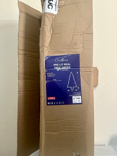 Pre lit 6ft - 6ft, green