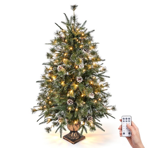 4ft pre lit - lit, christmas