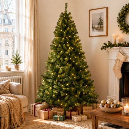 8ft woodland pre - 8ft, pre-lit