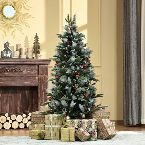 5ft snow dipped christmas tree - christmas,