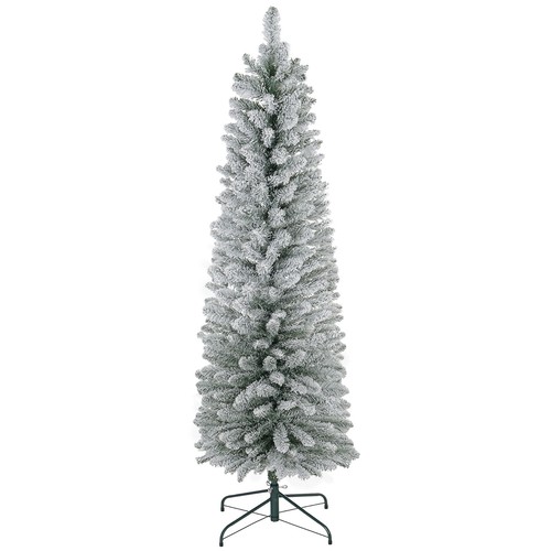 5ft snow flocked - snow, pencil