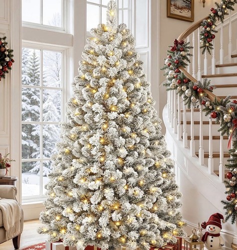 7ft pre lit christmas tree - christmas,