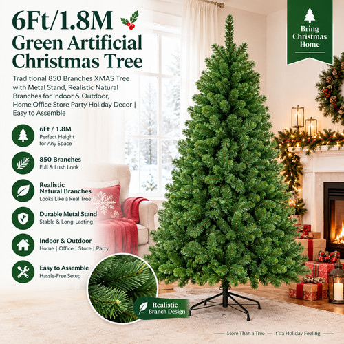 Green artificial christmas - artificial,