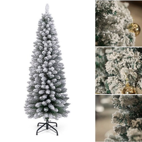 Snow flocked pencil slim - snow,