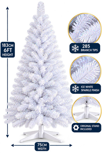 6ft white artificial christmas - 6ft,
