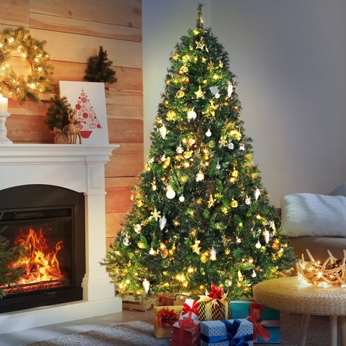6ft pre lit christmas tree - lit,