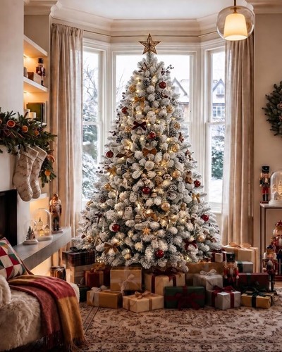 7ft christmas tree snowy - 7ft,