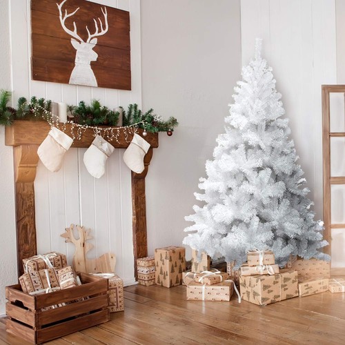 6ft white artificial christmas - white,