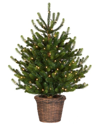 Pre lit potted christmas tree - christmas,
