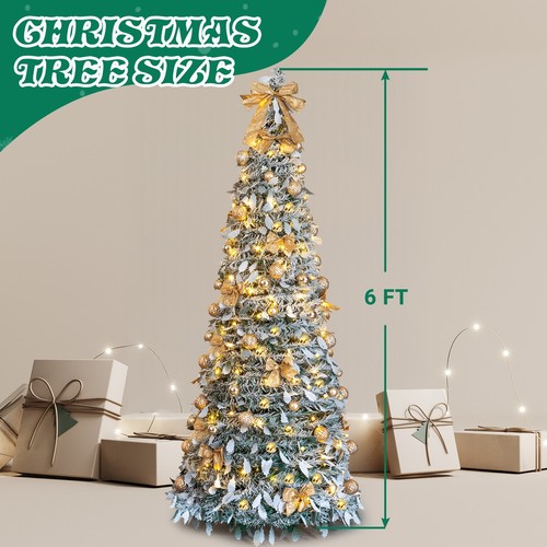 6ft snow flocked - snow,