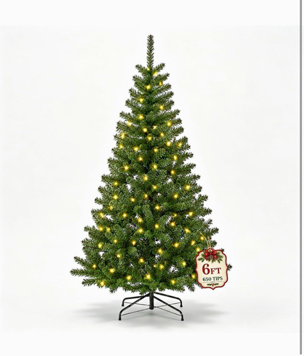 6ft pre lit artificial - 6ft,