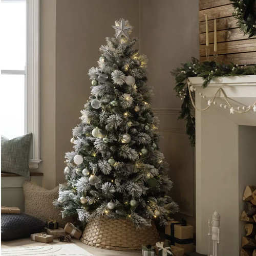 Christmas tree 6ft snowy - christmas,