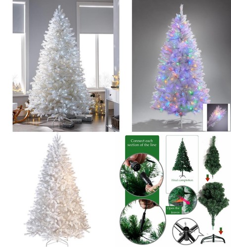 White christmas tree pre - white, pre-lit