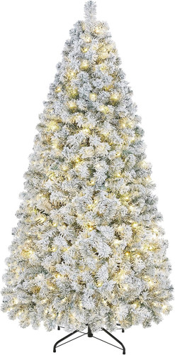6ft pre lit flocked christmas - 6ft,